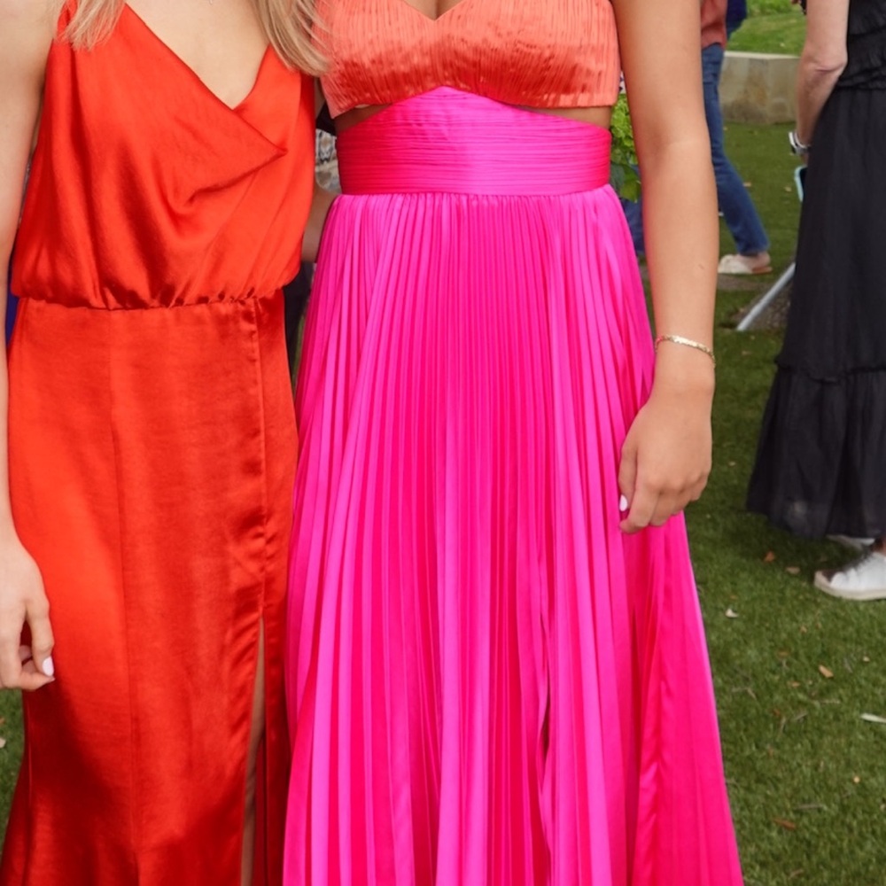 Pink and Orange Maxi Dress